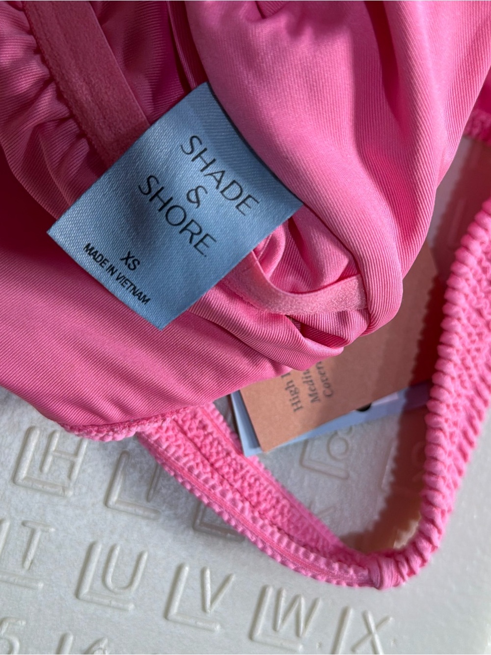 Shade & Shore Hot Pink Textured One-Piece Swimsuit - Picture 3 of 5